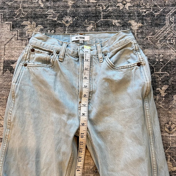 Re/Done 90s high rise loose jeans in bleach destroy size 23 - Picture 14 of 15